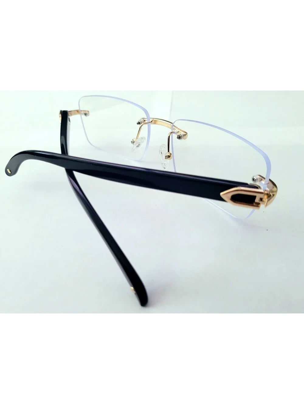 Piccadilly Gold Clear Horn Decor Gradient Designer Sunglasses